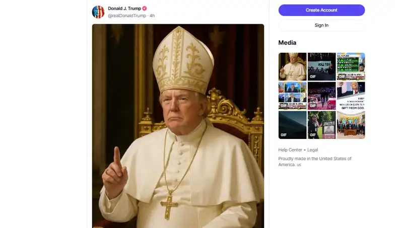 Trump, Papalığı Sarsacak Bir Gelişmeye İmza Attı: Kendi Fotoğrafını Paylaştı!